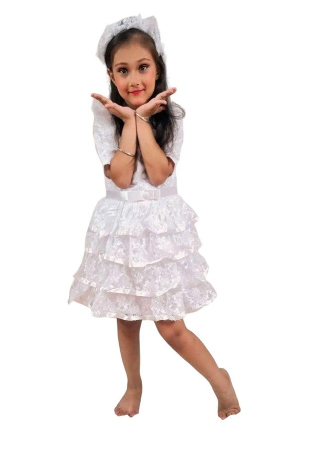 BookMyCostume Christian Bride Girls and Kids Adults Fancy Dress Costume 7-8 years - Image 3